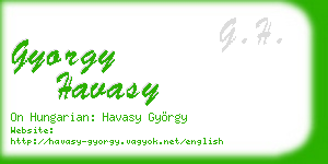 gyorgy havasy business card